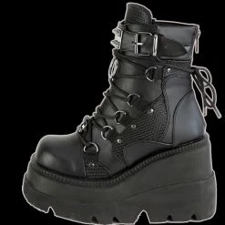 Demonia/Pleaser Shoes Demonia - SHAKER-60 Black Vegan Leather Shoes & Boots