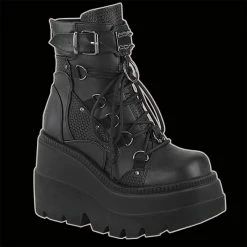 Demonia/Pleaser Shoes Demonia - SHAKER-60 Black Vegan Leather Shoes & Boots