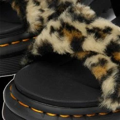 Dr. Martens Dr Martens - VOSS FLUFFY LEOPARD FAUX FUR SANDALS