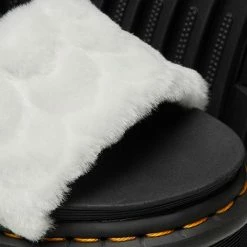 Dr. Martens Dr Martens - VOSS WHITE HEARTS FLUFFY FAUX FUR PLATFORM SANDALS Shoes & Boots