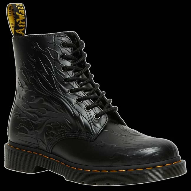 Dr. Martens Dr Martens - 8 Eyelet Black Flame Boot 3 Dr. Martens Dr Martens - 8 Eyelet Black Flame Boot