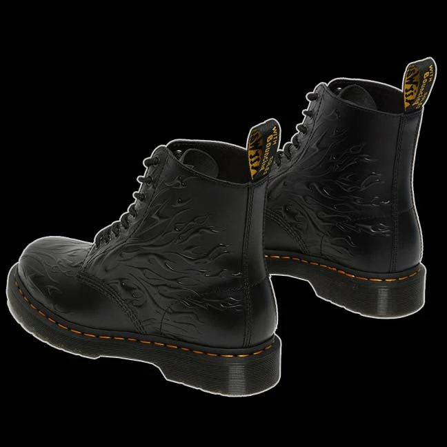 Dr. Martens Dr Martens - 8 Eyelet Black Flame Boot 7 Dr. Martens Dr Martens - 8 Eyelet Black Flame Boot