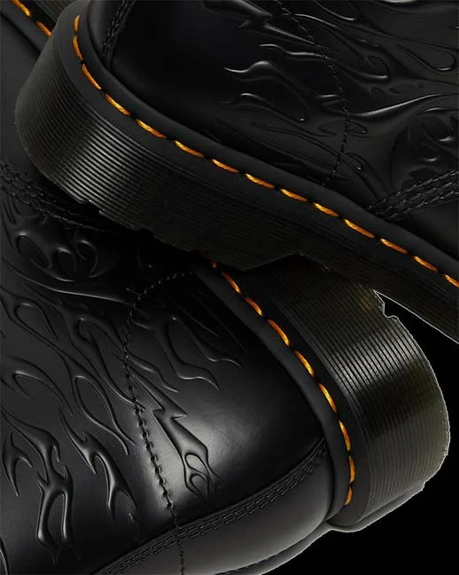 Dr. Martens Dr Martens - 8 Eyelet Black Flame Boot 5 Dr. Martens Dr Martens - 8 Eyelet Black Flame Boot