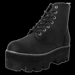 TUK T.U.K. - Black Vegan 7-Eye Dino Lug Sole Boot Shoes & Boots