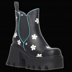 LaModa Footwear Lamoda - "Ramona Flowers" Blooming High Chunky Chelsea Boots