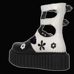 LaModa Footwear Lamoda - Buckled Up Chunky Creeper Ankle Boots Shoes & Boots