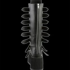 Demonia/Pleaser Shoes Demonia - DAMNED-318 Black Faux Leather Shoes & Boots