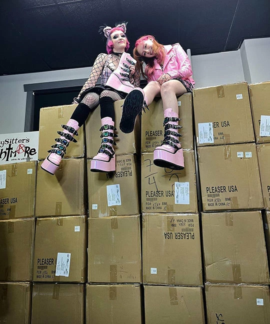 Demonia/Pleaser Shoes Shoes & Boots Demonia - FashioNation SWING-230 Pink Holographic Boot 6 Demonia/Pleaser Shoes Shoes & Boots Demonia - FashioNation SWING-230 Pink Holographic Boot