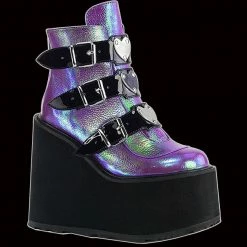 Demonia/Pleaser Shoes Shoes & Boots Demonia - Purple/Iridescent Heart Buckle Swing-105