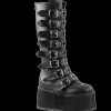 Demonia/Pleaser Shoes Demonia - DAMNED-318 Black Faux Leather Shoes & Boots 2 Demonia/Pleaser Shoes Demonia - DAMNED-318 Black Faux Leather Shoes & Boots