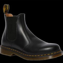 Dr. Martens Dr Martens - Black Smooth Leather Yellow Stitch Chelsea Boot
