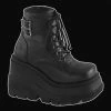 Demonia/Pleaser Shoes Demonia - SHAKER-52 Black Vegan Leather Shoes & Boots