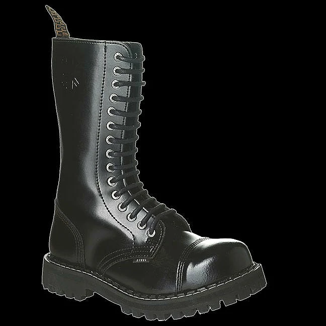 Steel Boots STEEL - 15 Eyelet Black Steel-Toe Boot Shoes & Boots