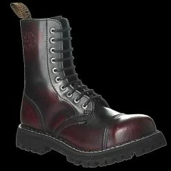 Steel Boots STEEL - 10 Eyelet Burgundy Steel-Toe Boot Shoes & Boots