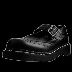 TUK - Black Vegan Brogue Mary Jane Shoe