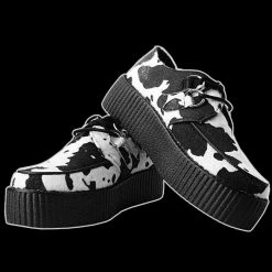 TUK T.U.K - Black & White Cow Print Viva Mondo Shoes & Boots