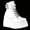 Demonia/Pleaser Shoes Demonia - SHAKER-52 White Vegan Leather Shoes & Boots