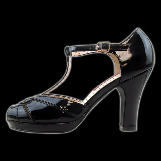 BAIT Footwear BAIT - Lacey Black Patent Heel Shoe Shoes & Boots 4 BAIT Footwear BAIT - Lacey Black Patent Heel Shoe Shoes & Boots