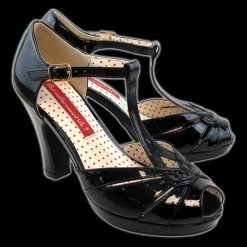 BAIT Footwear BAIT - Lacey Black Patent Heel Shoe Shoes & Boots