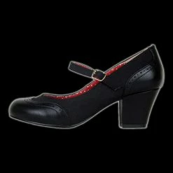 BAIT Footwear BAIT - Regina Black Wingtip Heel Shoe