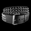 Accessories Funk Plus - 3 Row 1/2" Silver Pyramid Stud Belt