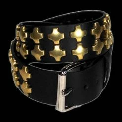 Funk Plus - 2 Row Brass Cross Stud Belt Accessories