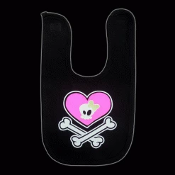 Babysitter's Nightmare - Heart & Crossbones Bib