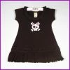 Kid's Stuff Babysitter's Nightmare - Black Girly Skull Ruffle Dress 2 Kid's Stuff Babysitter's Nightmare - Black Girly Skull Ruffle Dress