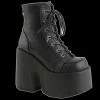 Demonia/Pleaser Shoes Shoes & Boots Demonia - Black Faux Leather Platform Heel Boot Camel 203