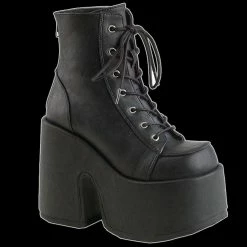 Demonia/Pleaser Shoes Shoes & Boots Demonia - Black Faux Leather Platform Heel Boot Camel 203