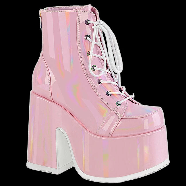 Demonia/Pleaser Shoes Demonia - Pink Hologram Platform Heel Boot 3 Demonia/Pleaser Shoes Demonia - Pink Hologram Platform Heel Boot