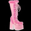 Demonia/Pleaser Shoes Shoes & Boots Demonia - Pink Faux Fur Camel 2 Demonia/Pleaser Shoes Shoes & Boots Demonia - Pink Faux Fur Camel