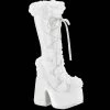Demonia/Pleaser Shoes Shoes & Boots Demonia - White Faux Fur Camel 1 Demonia/Pleaser Shoes Shoes & Boots Demonia - White Faux Fur Camel