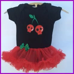 Kid's Stuff Babysitter's Nightmare - Skull Cherries Tutu Dress