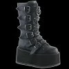 Demonia/Pleaser Shoes Demonia - DAMNED-225 Spiked Strap Black Vegan Leather