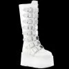 Demonia/Pleaser Shoes Demonia - DAMNED-318 White Vegan Leather Shoes & Boots