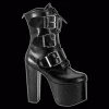 Demonia/Pleaser Shoes Demonia - Torment Black Platform Heel Buckle Boot