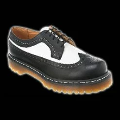 Dr. Martens Dr Martens - 5 Eyelet Black & White Wingtip Shoe
