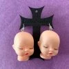 Vixens And Angels Doll Head Earrings - Plain