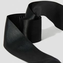 Shoe Stuff 8-10 Eyelet Black Ribbon Laces (140 Cm / 55 in)