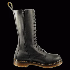 Dr. Martens Shoes & Boots Dr Martens - 14 Eyelet Black Vonda Embroidered Zipper Boot