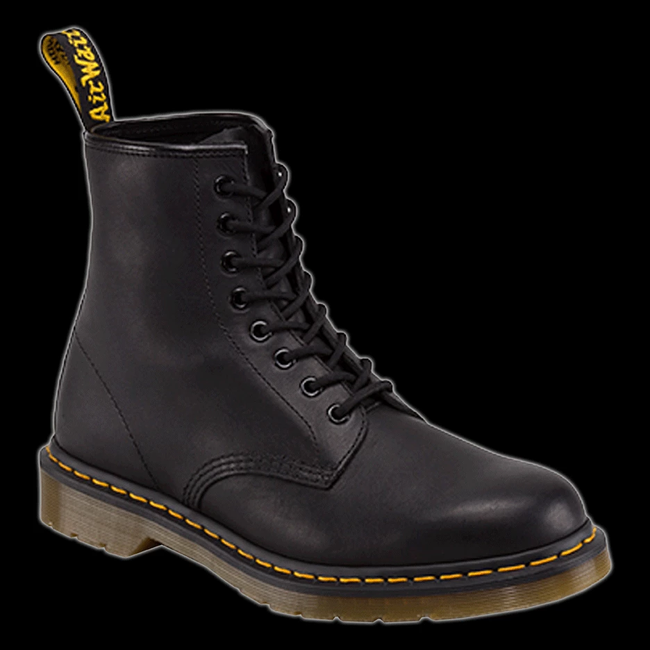 Dr. Martens Dr Martens - 8 Eyelet Black Greasy Boot 3 Dr. Martens Dr Martens - 8 Eyelet Black Greasy Boot