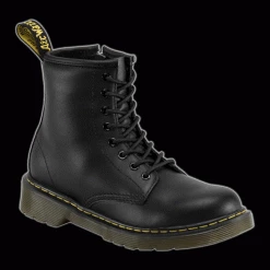 Dr. Martens Dr Martens - Junior 8 Eyelet Black Leather Softy T Boot