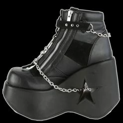 Demonia/Pleaser Shoes Demonia - DYNAMITE 101 BLACK VEGAN LEATHER-VEGAN SUEDE Shoes & Boots