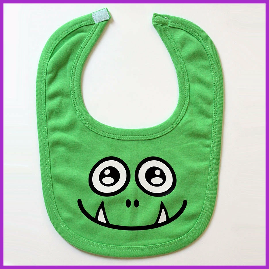 Babysitter's Nightmare - Green Monster Bib 3 Babysitter's Nightmare - Green Monster Bib
