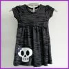 Babysitter's Nightmare - Charcoal Burnout Skull And Daisy Dress Kid's Stuff