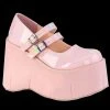 Demonia/Pleaser Shoes Demonia - KERA BABY PINK HOLOGRAM MJ Platform Wedge Shoe