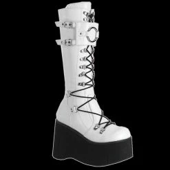 Demonia/Pleaser Shoes Demonia - Kera 200 White Vegan Leather