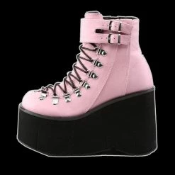 Demonia/Pleaser Shoes Demonia - Pink 2 Buckle Kera Lace Up Shoes & Boots