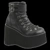 Demonia/Pleaser Shoes Shoes & Boots Demonia - Black 2 Buckle Kera Lace Up